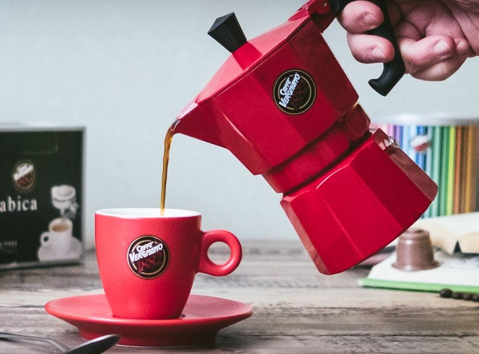 Caffè Vergnano Red Moka Pot