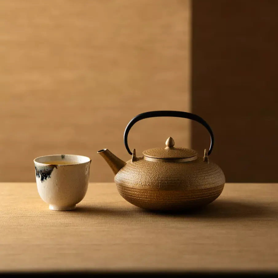 WAZUQU JAPANESE CAST IRON TEAPOT - ITOME 0.70L - GOLD