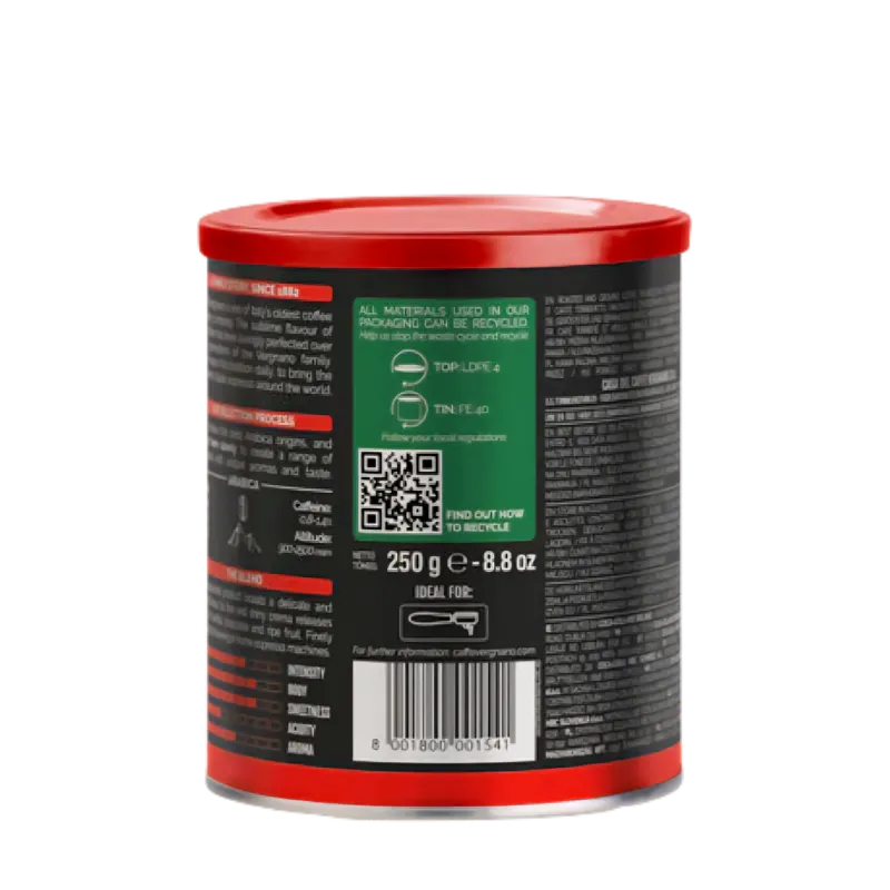 Caffe Vergnano Espresso 100% Arabica Moka Ground Coffee