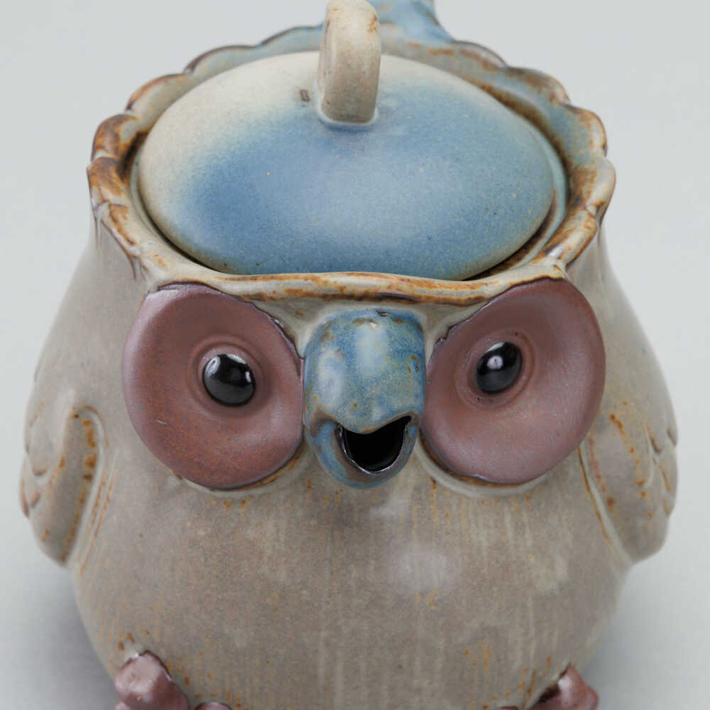 Kashiwa Craft Blue Owl Teapot - HANDMADE IN JAPAN