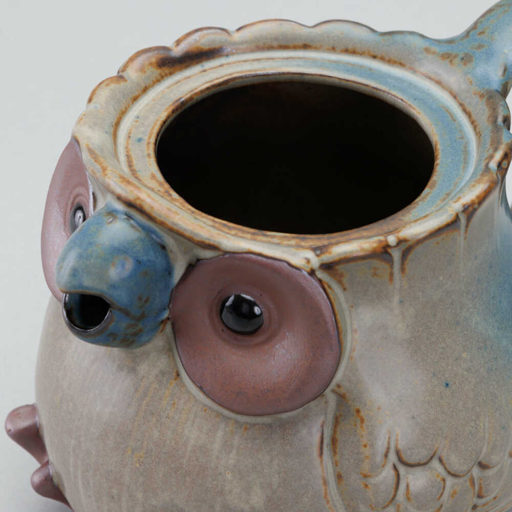 Kashiwa Craft Blue Owl Teapot - HANDMADE IN JAPAN