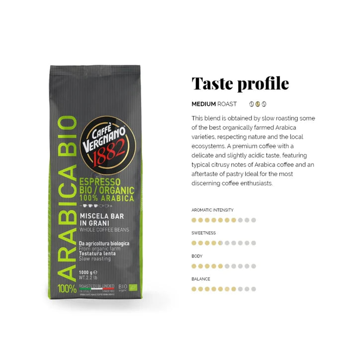 Caffè Vergnano 100% Arabica BIO Organic Coffee Beans