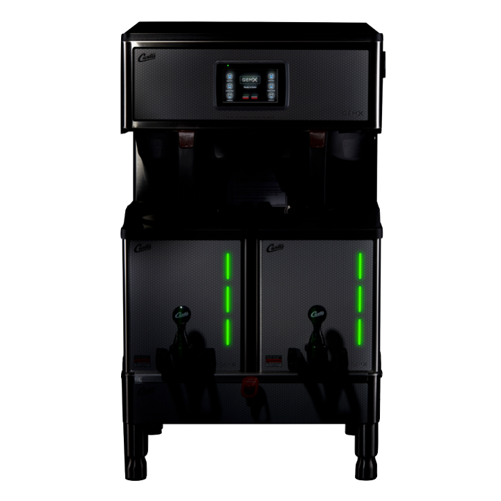 Curtis G4 Gemini IntelliFresh 雙杯咖啡機，配備 FreshTrac 衛星