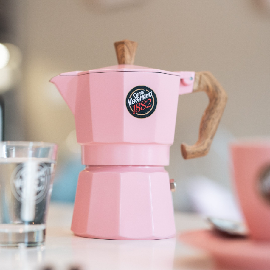 Caffè Vergnano 'Women in Coffee' Pink Moka Pot