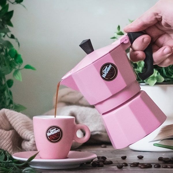 3 Pink Mokas pot - caffevergnano.com